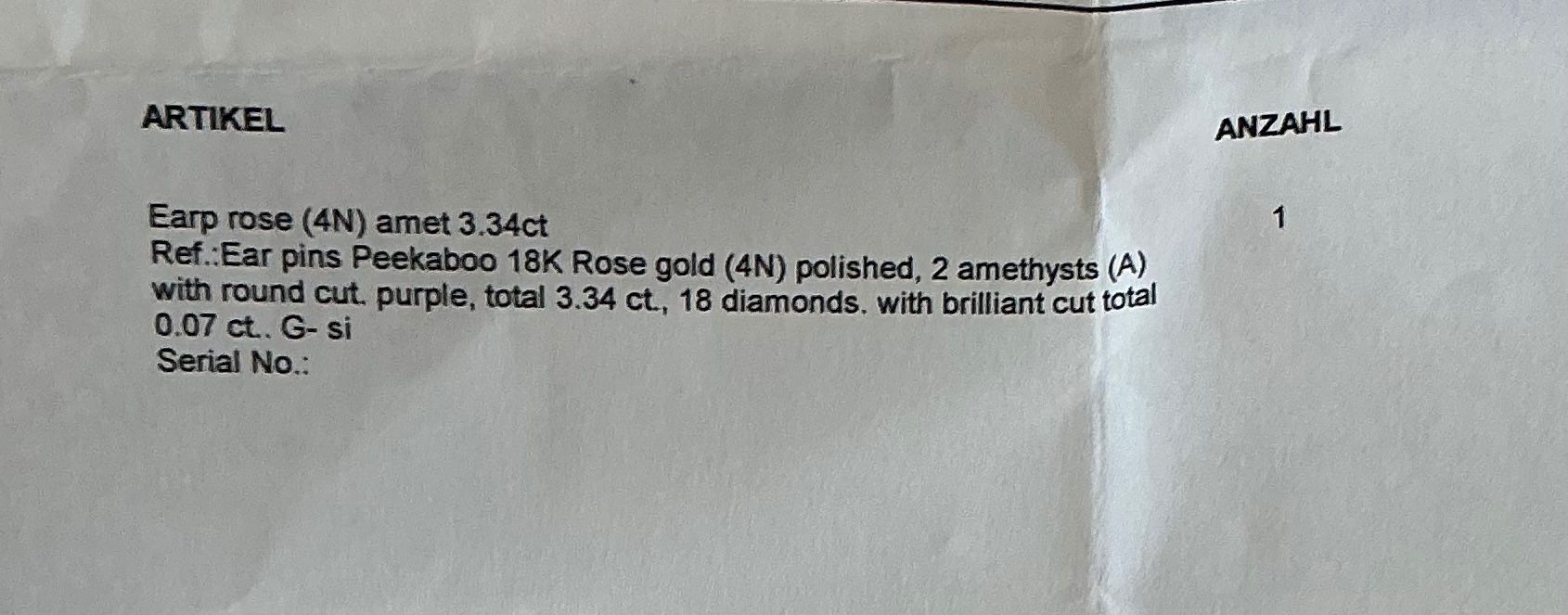Bucherer Orecchini pendenti & Orecchini a lobo: Ohrstecker Peekabo, 18 Diamanten mit Amethyst – Nuovo (secondo la descrizione) da Frenkendorf venduto da pasqui123 3