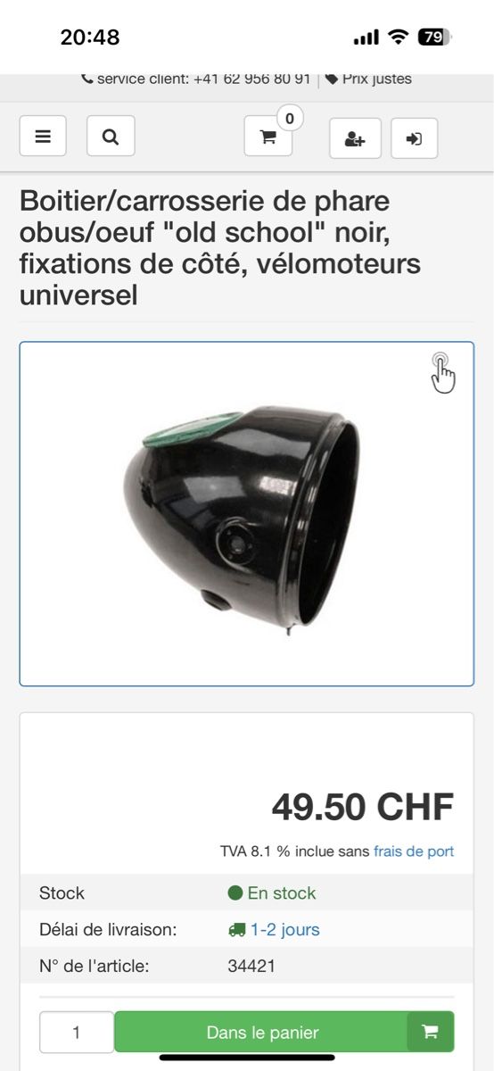 Scheinwerfer: Phare avant obus Puch – Neu und originalverpackt aus Carouge GE von Alfredani 5