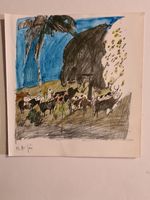 Hugo WETLI (1916-1972) Orig. Mischtechnik dat. 10.Mai