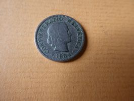 Schweiz 1884, 5 Rappen