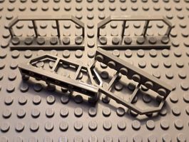 Lego 7x Eisenbahn Geländer (6583) Farbe alt hellgrau