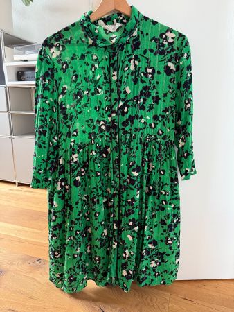 Ba&sh Kleid, Gr. 34, Grün mit Blumenmuster, Top Zustand!