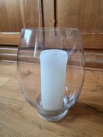 klassische grosse Vintage Vase Klar Glas 35 cm Kerzenständer