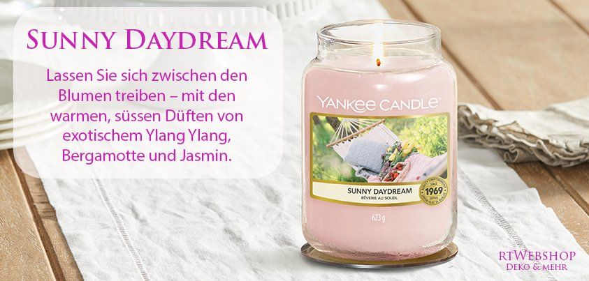 Yankee Candle Candele: Yankee Candle Sunny Daydream large Jar – Nuovo e nell'imballaggio originale da Langwiesen venduto da rtWebshop 2