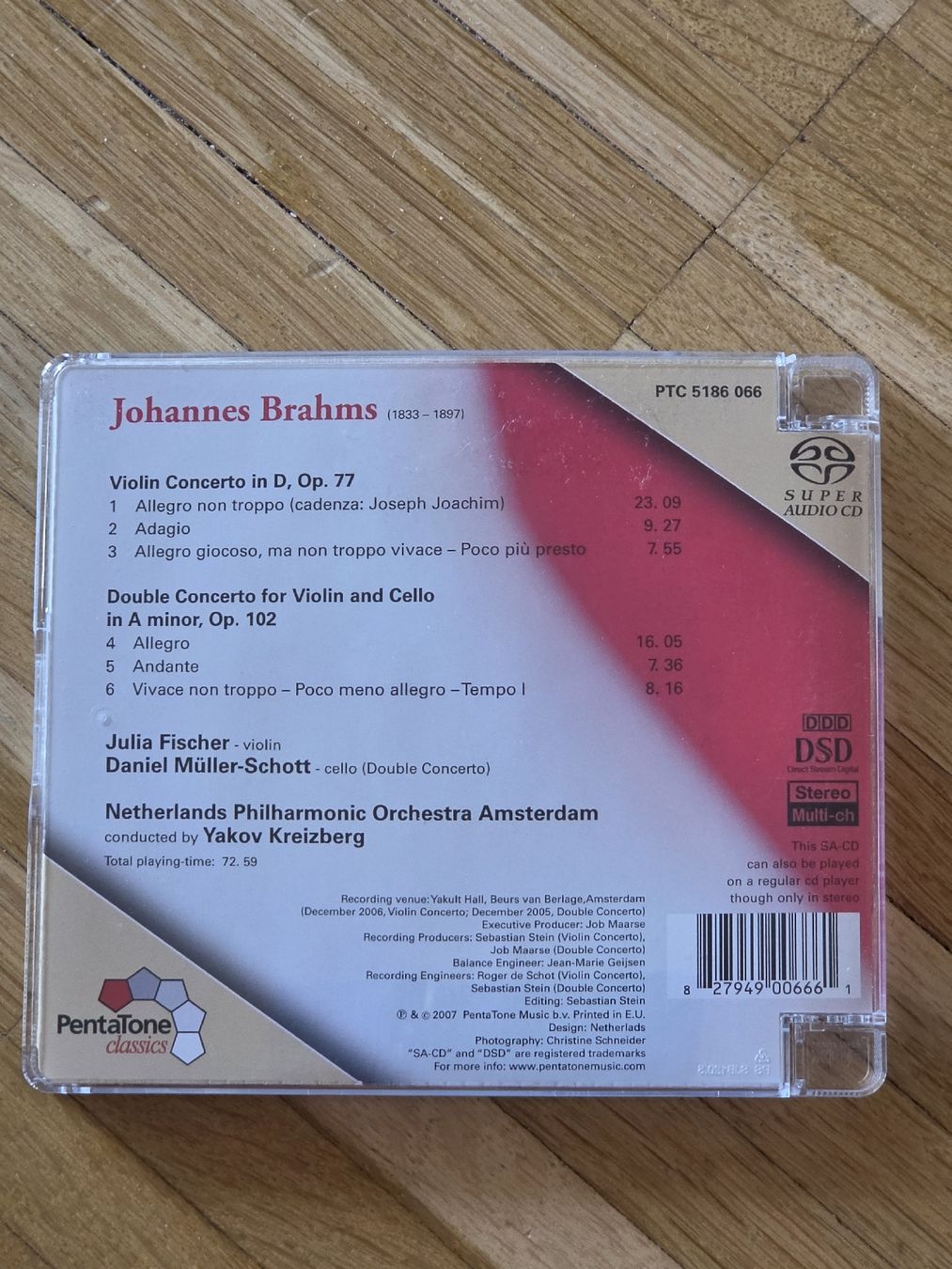CD: SACD: Brahms: Violin Concerto, Double Concerto Cello/Violine – Usato da Aesch BL venduto da immon 1