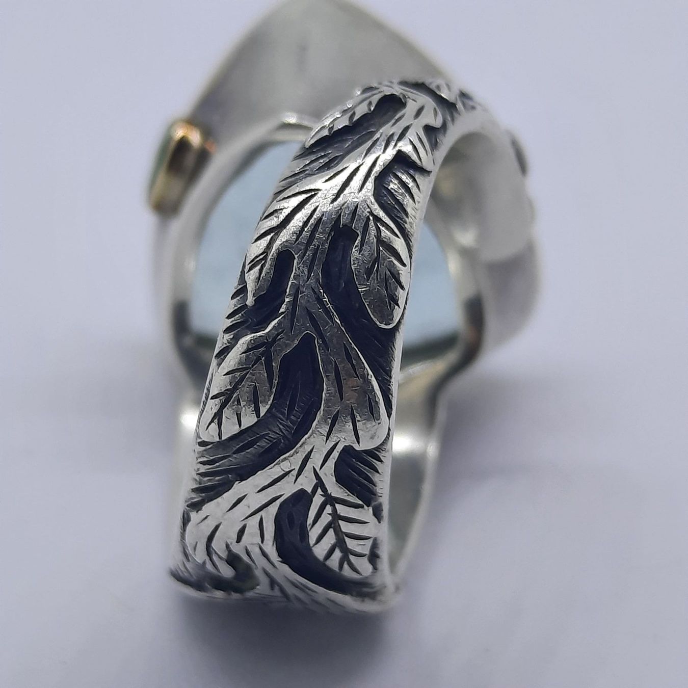 Anelli: Edler Ring mit bezauberndem Aquamarin Edelstein Gold Silber – Usato da Unterägeri venduto da Altgoldschmuck 5
