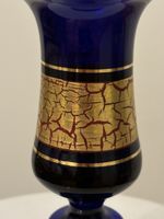 Bougeoir vintage Barthmann bleu et or