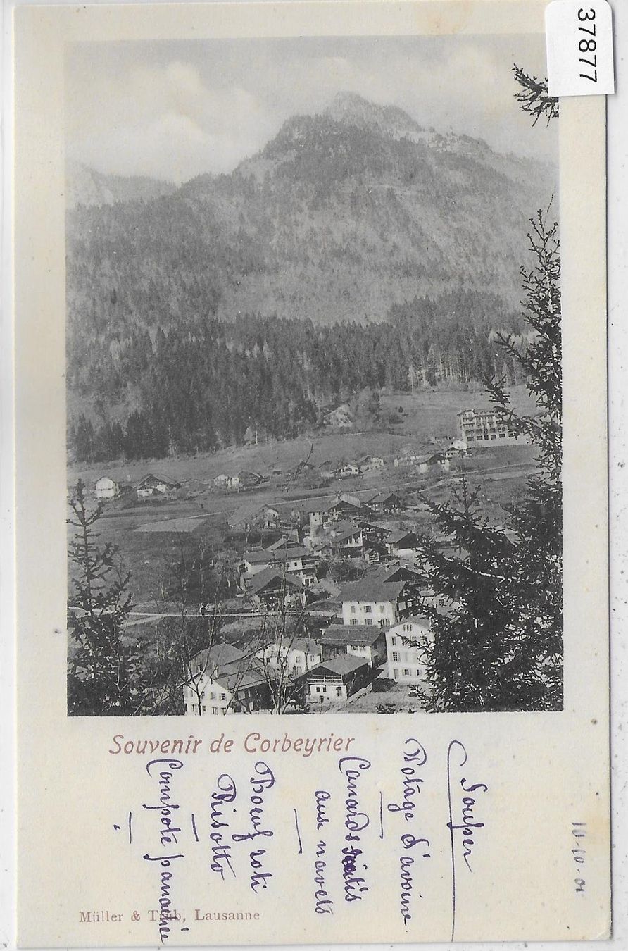 Cartoline postali: Souvenir de Corbeyrier – Usato da Ettingen venduto da Kartenplanet