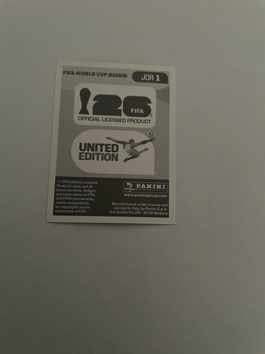 Panini Carte collezionabili: FIFA WM 2026 Jordan JOR1 – Nuovo (secondo la descrizione) da Winterthur venduto da Cobraforce 1