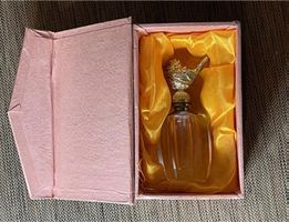 Rarität FLASCHE für Parfüm Kristall Bronze Emaille Bahrain