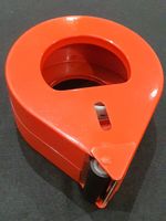 Klebebandabroller orange, für breites Klebeband, aus Metall