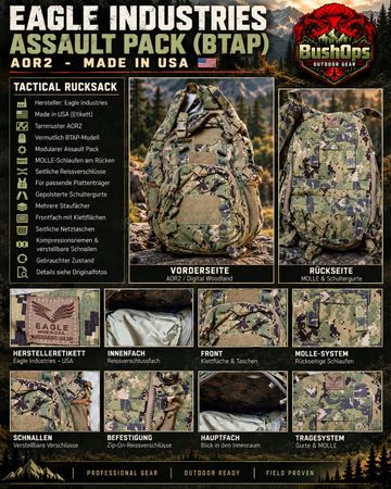 Eagle Industries Beavertail Assault Pack AOR2 – Made in USA