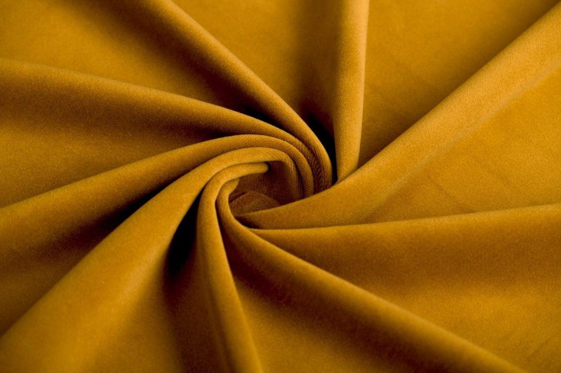 Tessuti: Stoff Velour Altgold Meterware – Nuovo e nell'imballaggio originale da Adlikon b.Regensdorf venduto da MK-VORHANGSERVICE