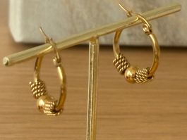 Luxus Elegante Edelsthal Kreolen Ohrschmuck  Farbe: Gold