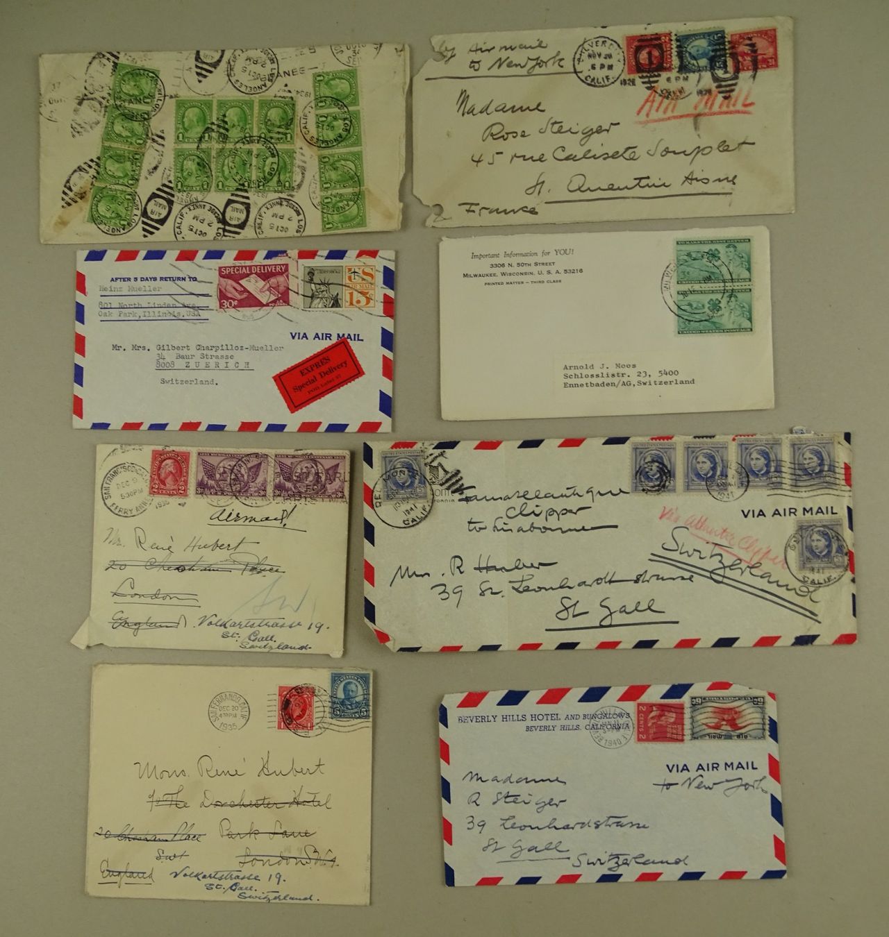 Alle Briefmarken: USA, 44 ÄLTERE BRIEFE/KARTEN – Gebraucht aus Grüningen von Kartensammler 2