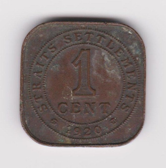 Toutes les monnaies: Straits Settlements 1 Cent 1920 George V – D'occasion à WilSG par Wil10 1