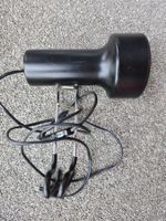 Kleine Vintage Klemm Spot Lampe, Schreibtischlampe, Schwarz