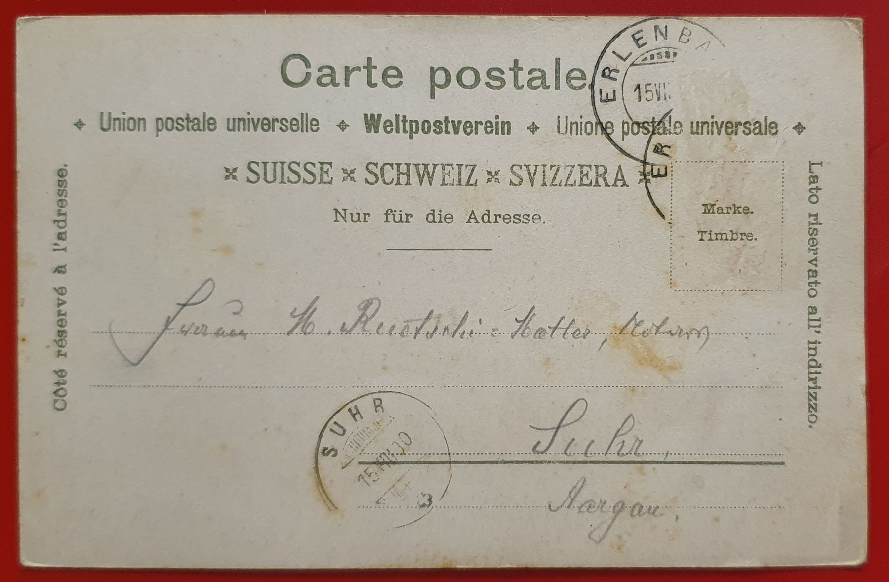 Cartoline postali: Gruss aus Erlenbach BE – Usato da Kreuzlingen venduto da Rschweiz1 1