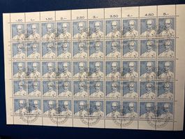 Schweiz 1967 Bogen Pro Patria 5+5Rp 1.Tag Bern Abart