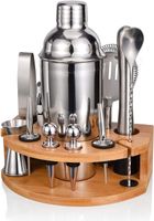 Cocktail Shaker Set 12-teilig Edelstahl 750ml mit Rezeptheft
