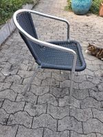6Gartenstühle Aluminium Polyrattan grau stapelbar 45x55x80cm