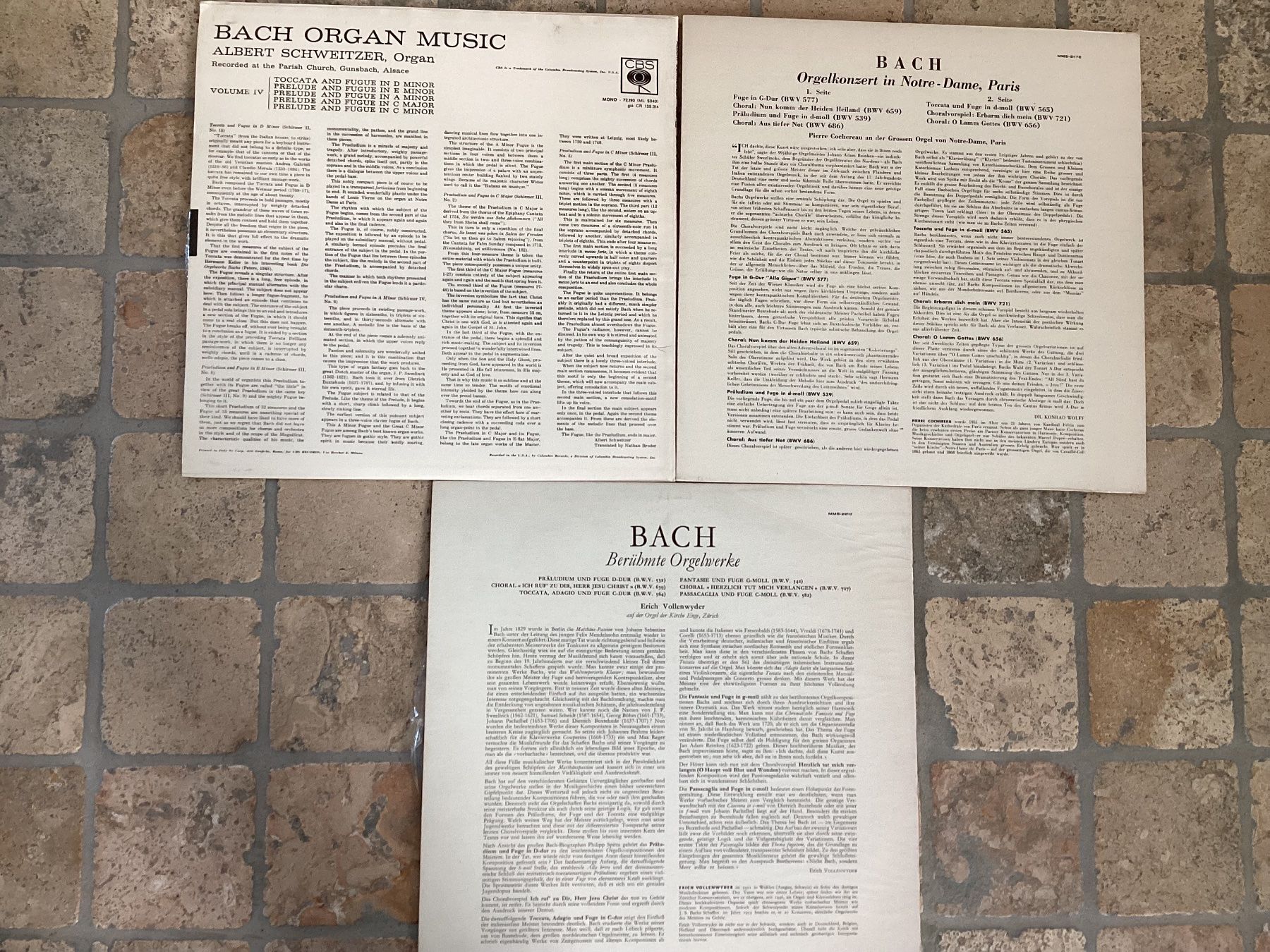 Dischi in vinile: J. S. Bach, Orgelwerke, 3 Schallplatten – Usato da Mörschwil venduto da Monzar 1