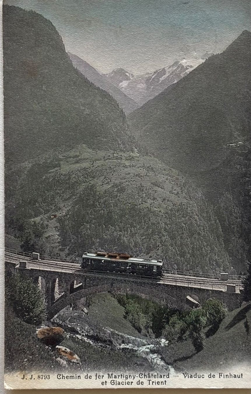 Cartoline postali: Chemin de fer Martigny-Châtelard, Finhaut, 1911 – Usato da Frauenfeld venduto da Merk52