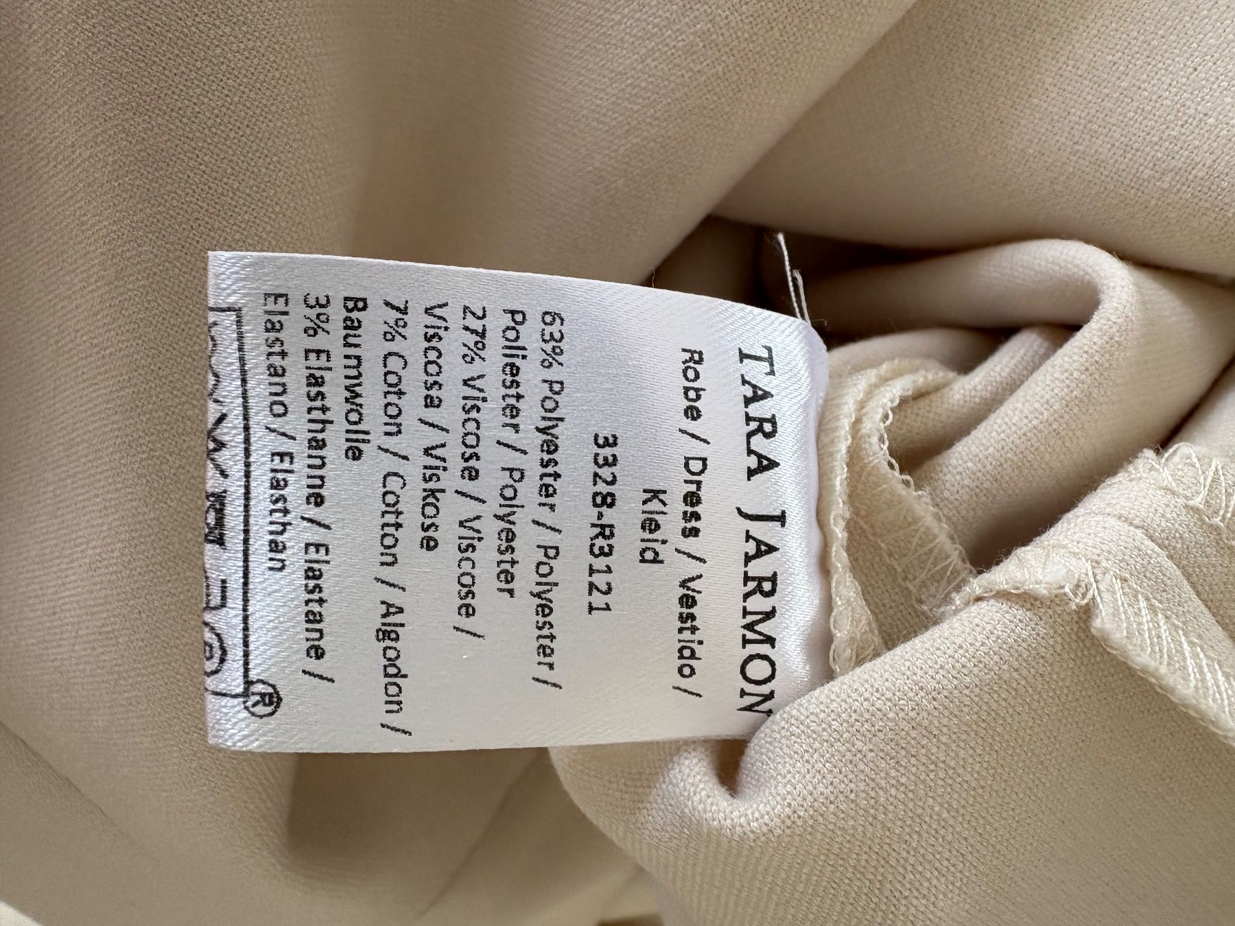 Tara Jarmon Vestiti: Kleid, Tara Jarmon, Gr. 36, beige – Usato da Kilchberg venduto da boudoir076 5