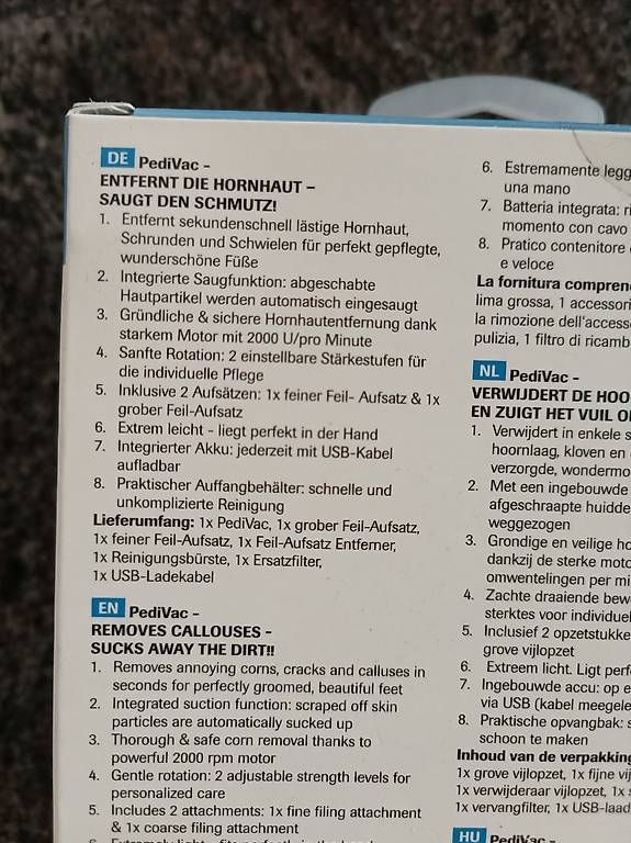Pediküre: 7 Teiliges Pedi Vac neu – Neu und originalverpackt aus Bätterkinden von Elefantenzoo 3