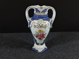 Dekorative Vintage Blumenvase, Porzellan, Handbemalt