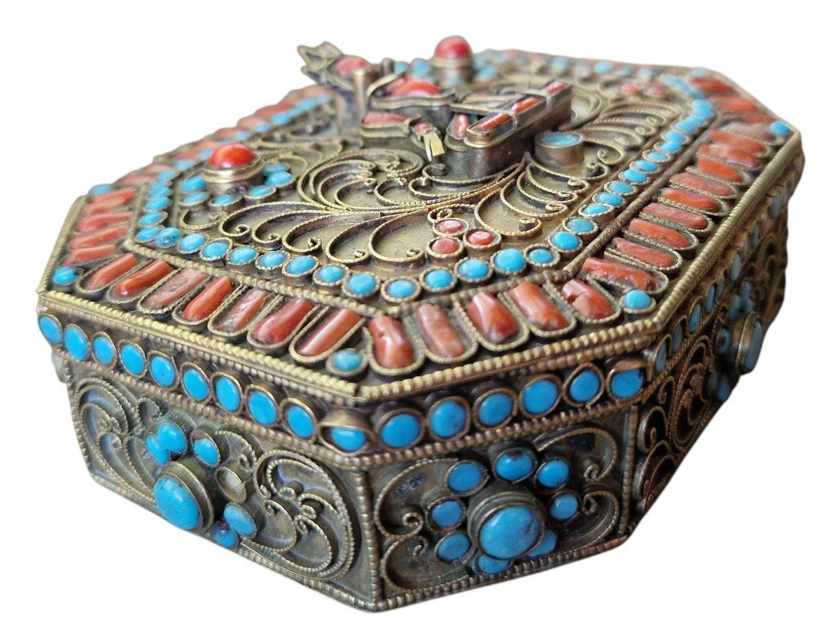 Barattoli: antike Amulett-Box Tibet – Usato da Mörschwil venduto da antiksalon21 2