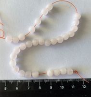 30 perles Quarz rose 6 mm mat / Rosa Quarz