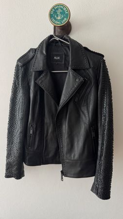 Lederjacke schwarz, Grösse S