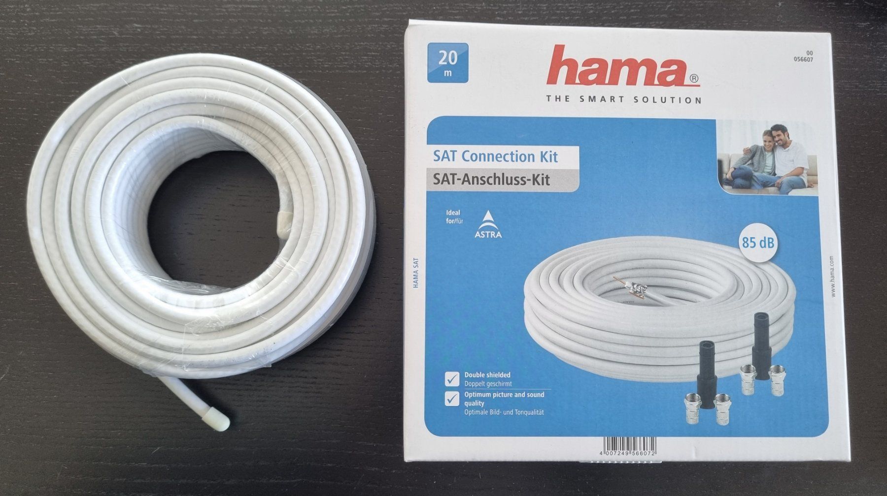 Kabel: Koax - SAT- Kabel 20m Weiss – Neu und originalverpackt aus Nottwil von Janny77