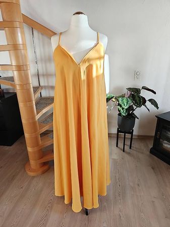 ASOS EDITION Maxikleid 46 Curry-Gelb Rückenfrei