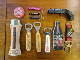 Bier verschiedene Brauereien Flaschenöffner