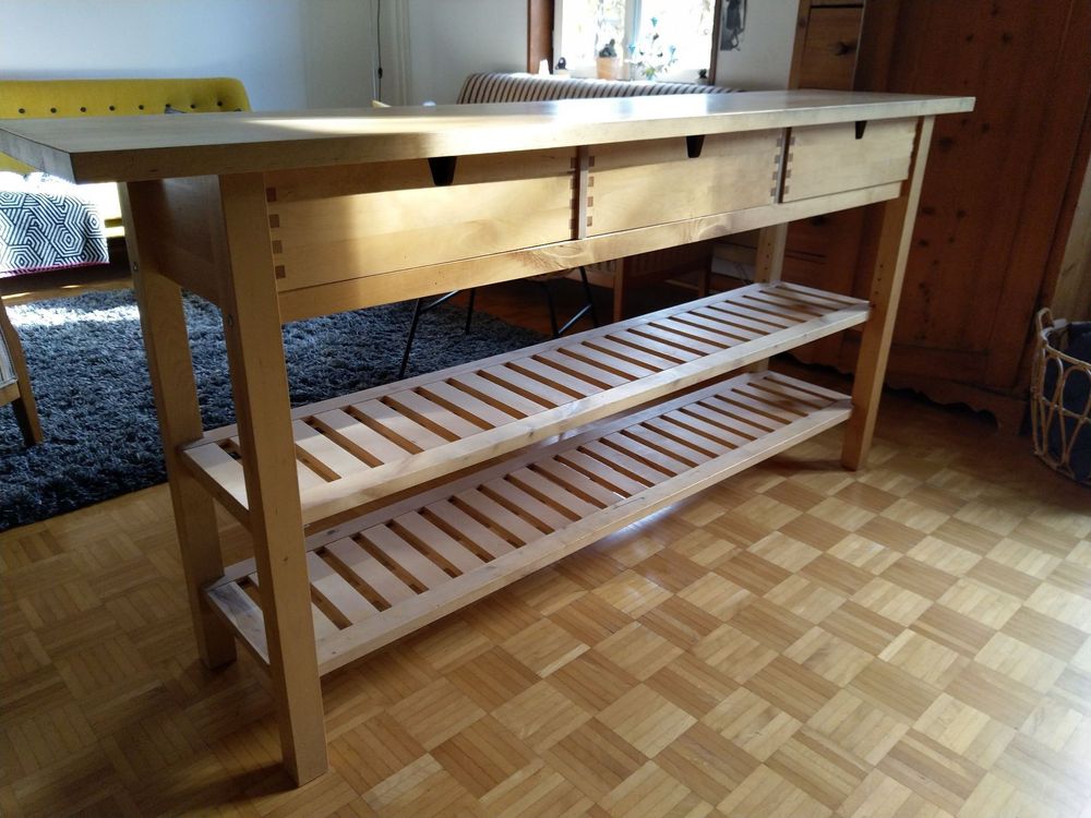 Ikea Norden Sideboard Küche Birke massiv Kaufen auf Ricardo