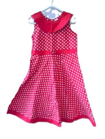 Gr. 134 140 s.Masse tolles Pünktli Sommerkleid Baumwolle