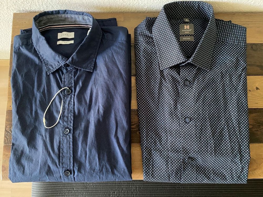 ESPRIT Herren Hemd In Denim-Qualität – Klassisches Regular Fit Hemd Mit Brusttaschen