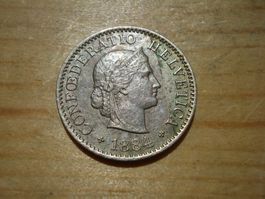 (H3) 5 Rappen 1884 VZ