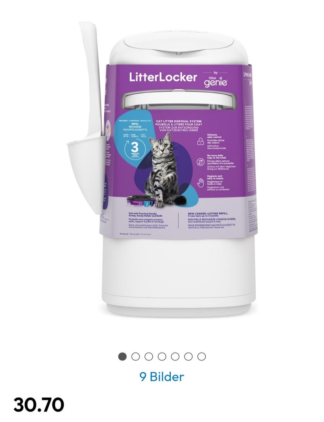 Qualipet WC: Katzentoilettenhaus + neuer Katzenstreu Entsorgungseimer – D'occasion à Binz par julijuli 4