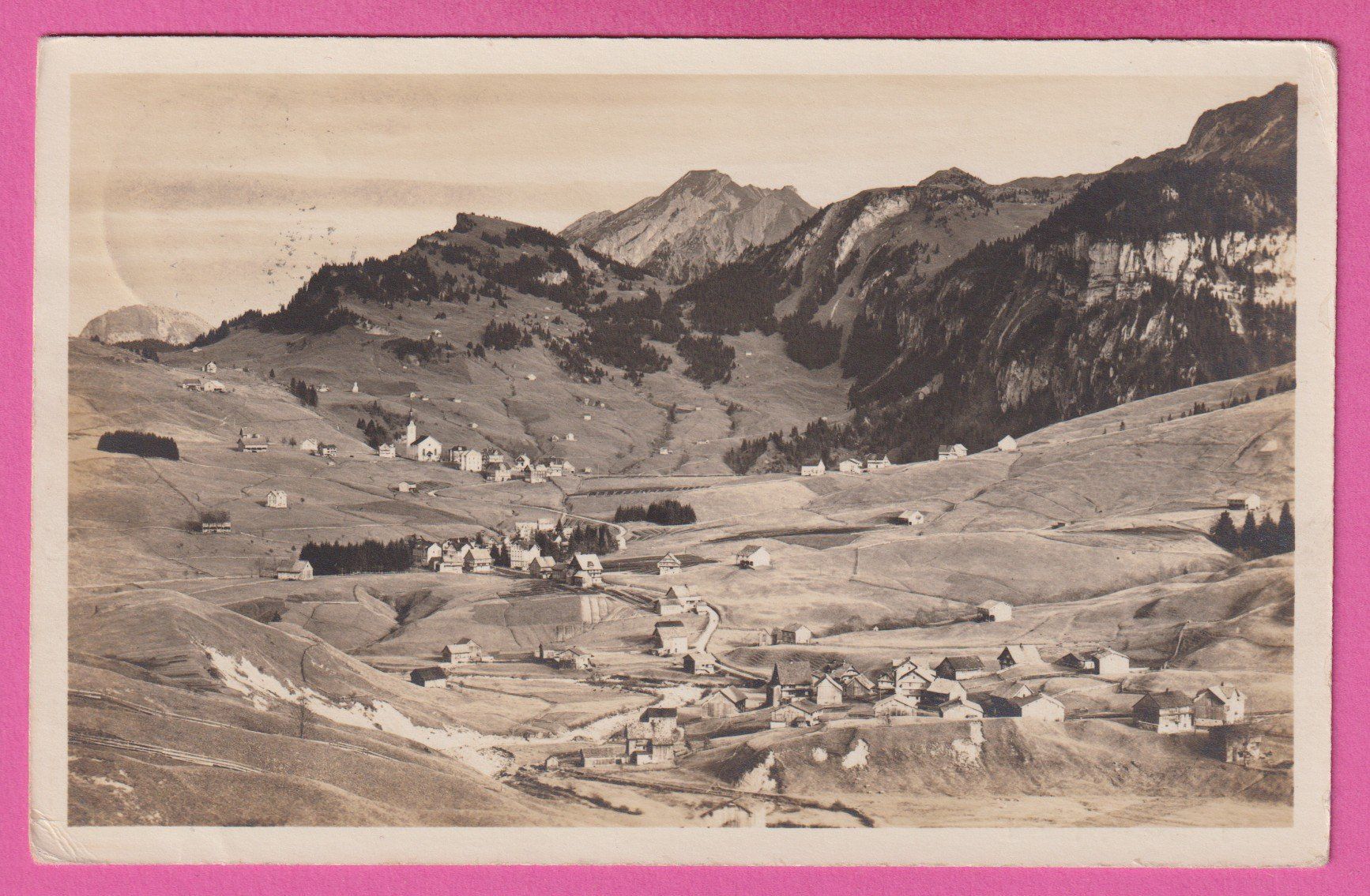 Ansichtskarten: Oberiberg gel 1923 – Gebraucht aus Einsiedeln von dillie