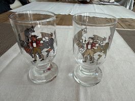 2er Set Appenzeller Sennemotiv Glas je ca. 300 gr.