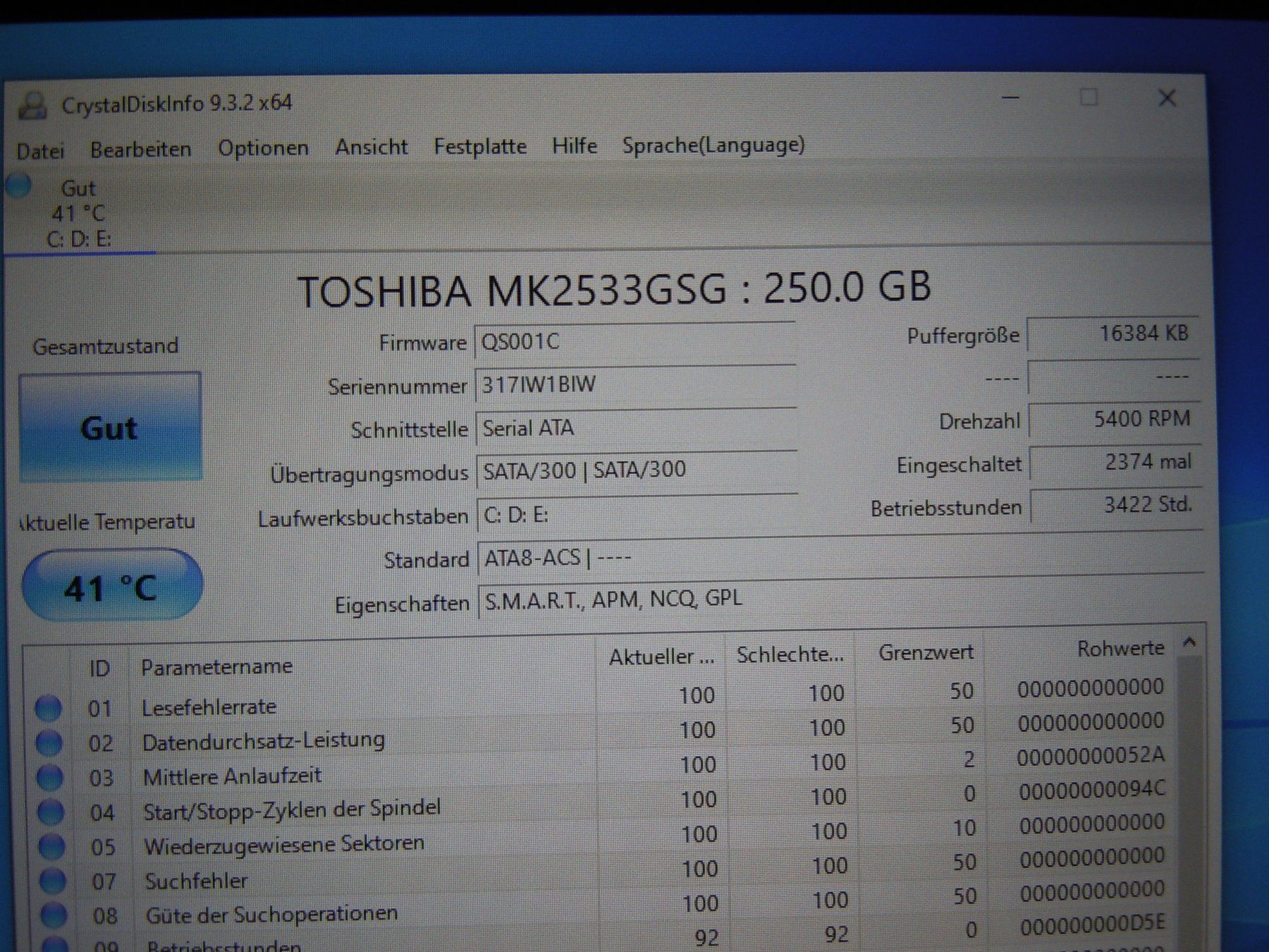 Toshiba Dischi rigidi: Thoshiba Spez. HD Format 1.8''   250GB – Usato da Luzern venduto da Baumli1 1