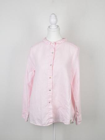 Henry Christ Leinenbluse, rosa, Gr.XS-S, oversized