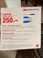 250 CHF Rabatt auf dein neues SBB Generalabonnement (GA)