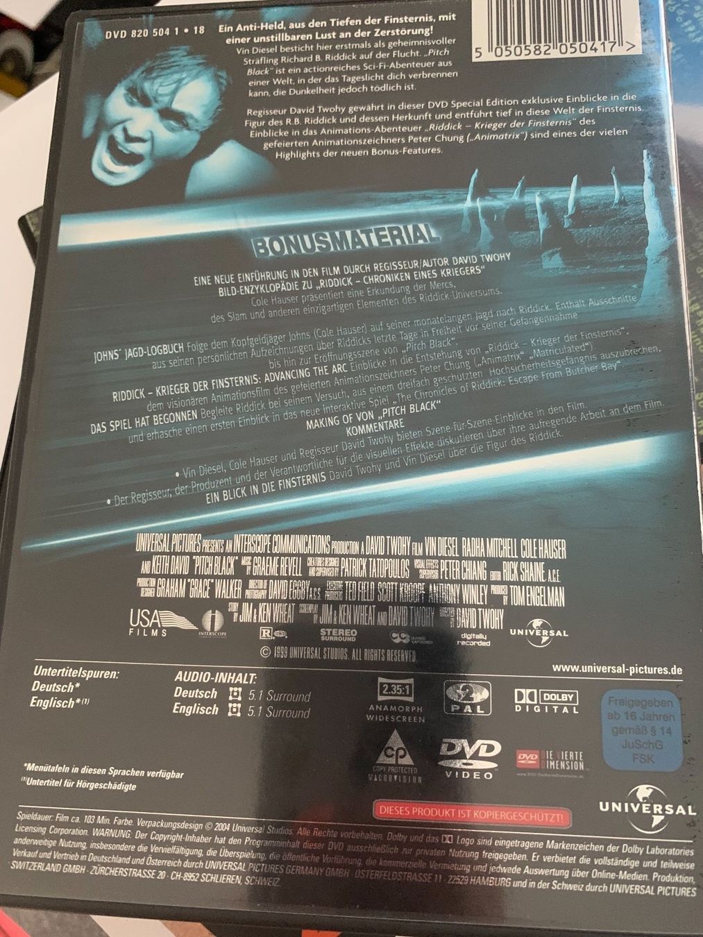 Tutti i DVDs: pitch black dvd – Nuovo (secondo la descrizione) da Härkingen venduto da hamschter73 1