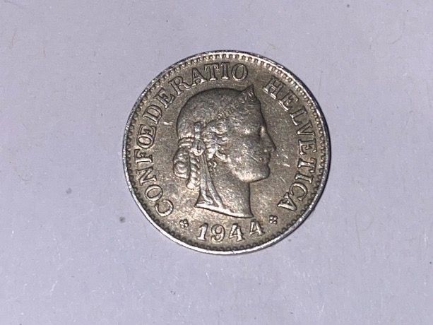 Tutti le monete: 10 CENTIMES 1944 - SUISSE – Usato da Le Brassus venduto da cinema13