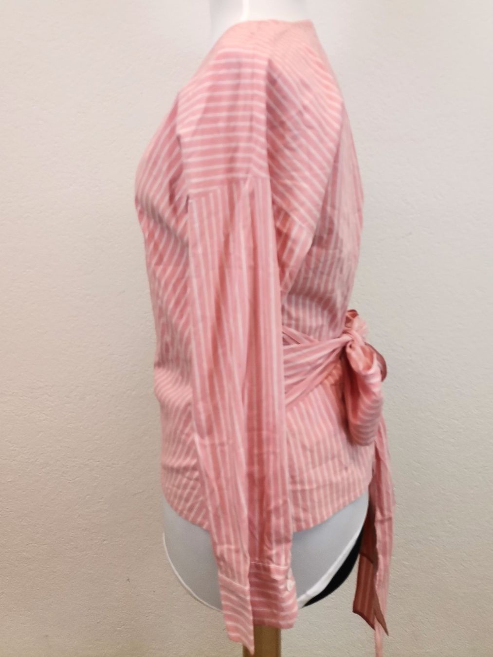 Esprit Camicette: ESPRIT Wickelbluse Gr. 40 rosa-weiss gestreift – Nuovo (secondo la descrizione) da Schaffhausen venduto da Restwert_SH 2