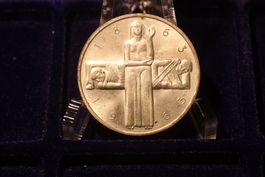 Silbermünze 5 Franken 1963 (Rotes Kreuz) in guter Erhaltung